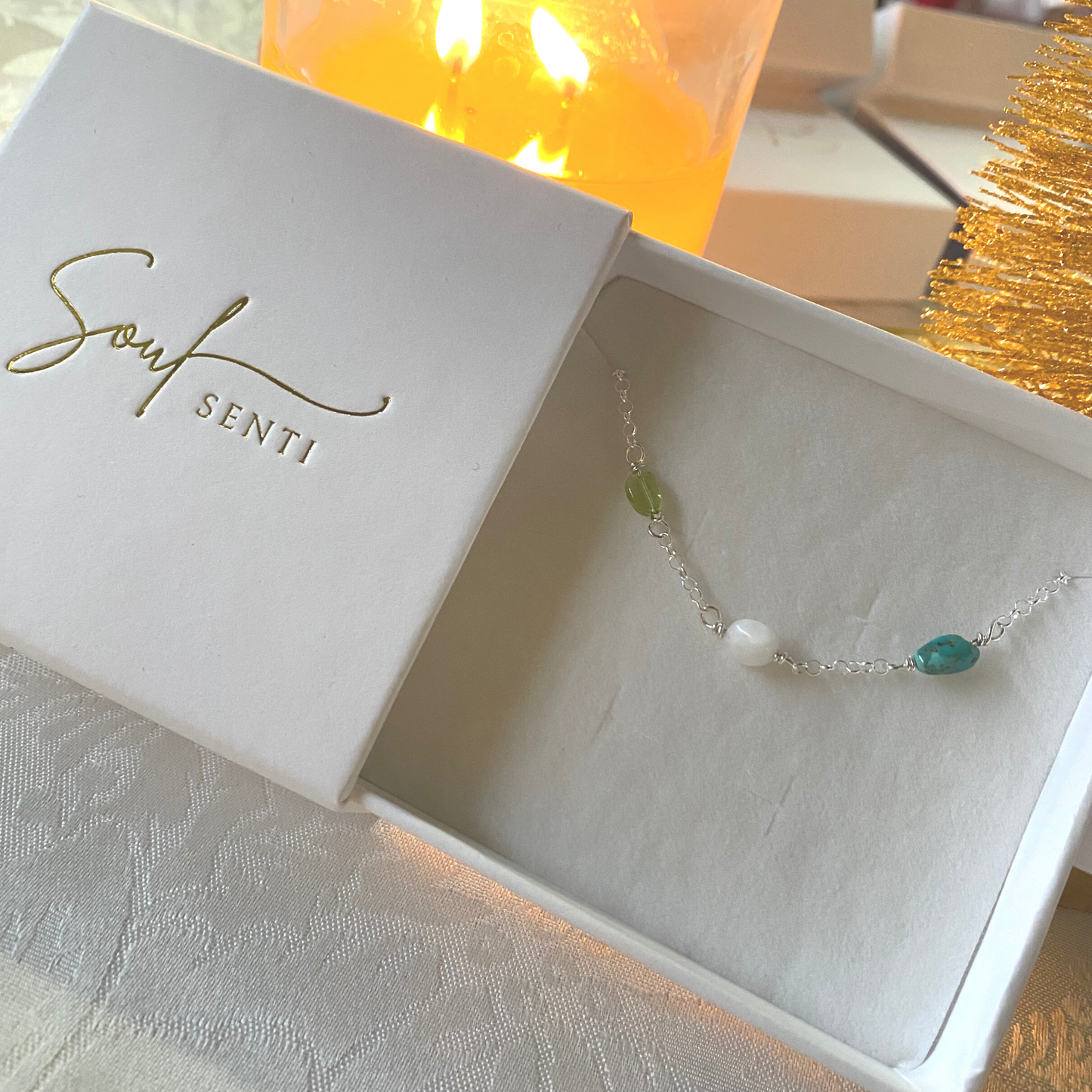 La Familia Gem Necklace Sterling Silver