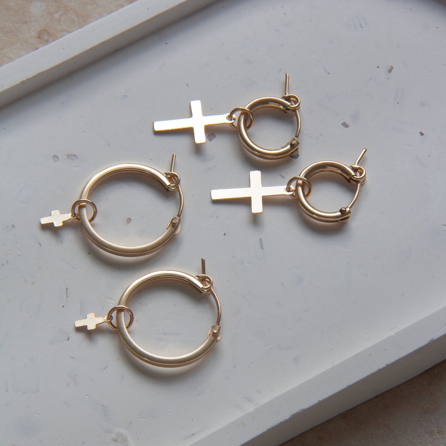 Little Golden Cross Charm