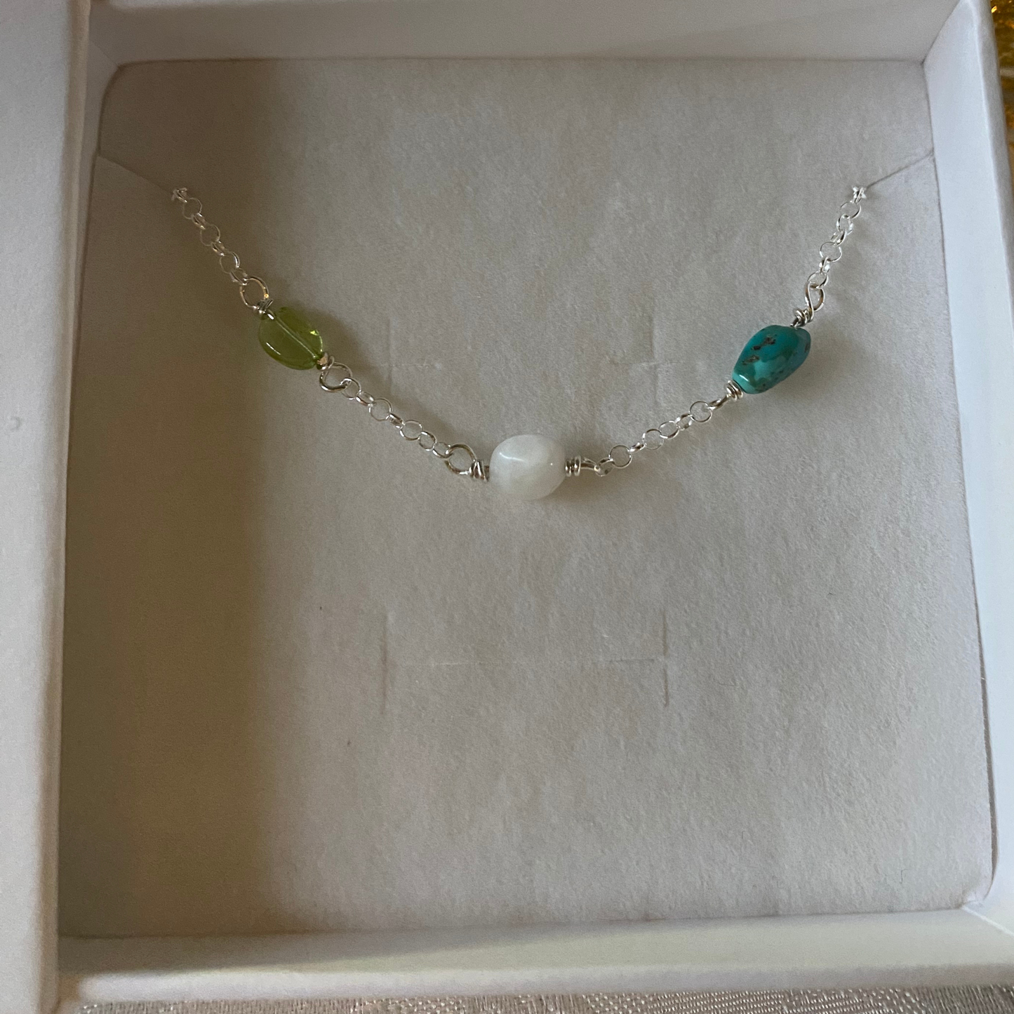 La Familia Gem Necklace Sterling Silver